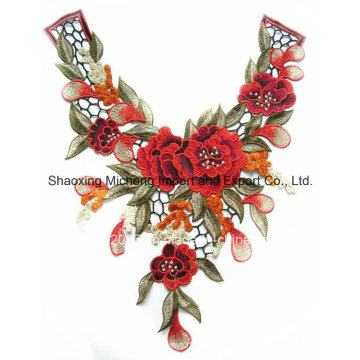 100% Polyester Multicolor Lace Flower Collar Sewing on Apparels